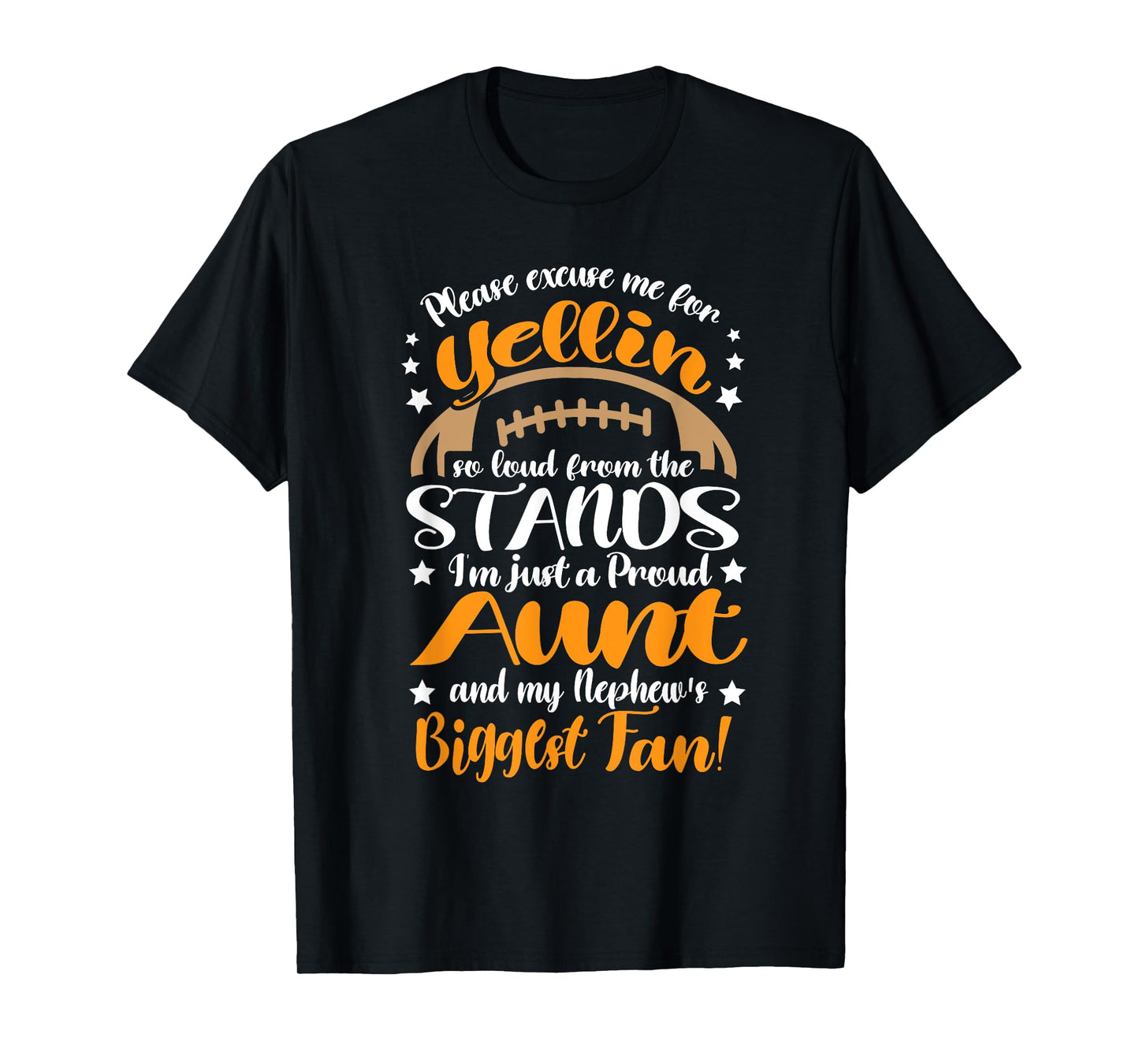 Nephew Biggest Fan Football Aunt Auntie Womens T-Shirt