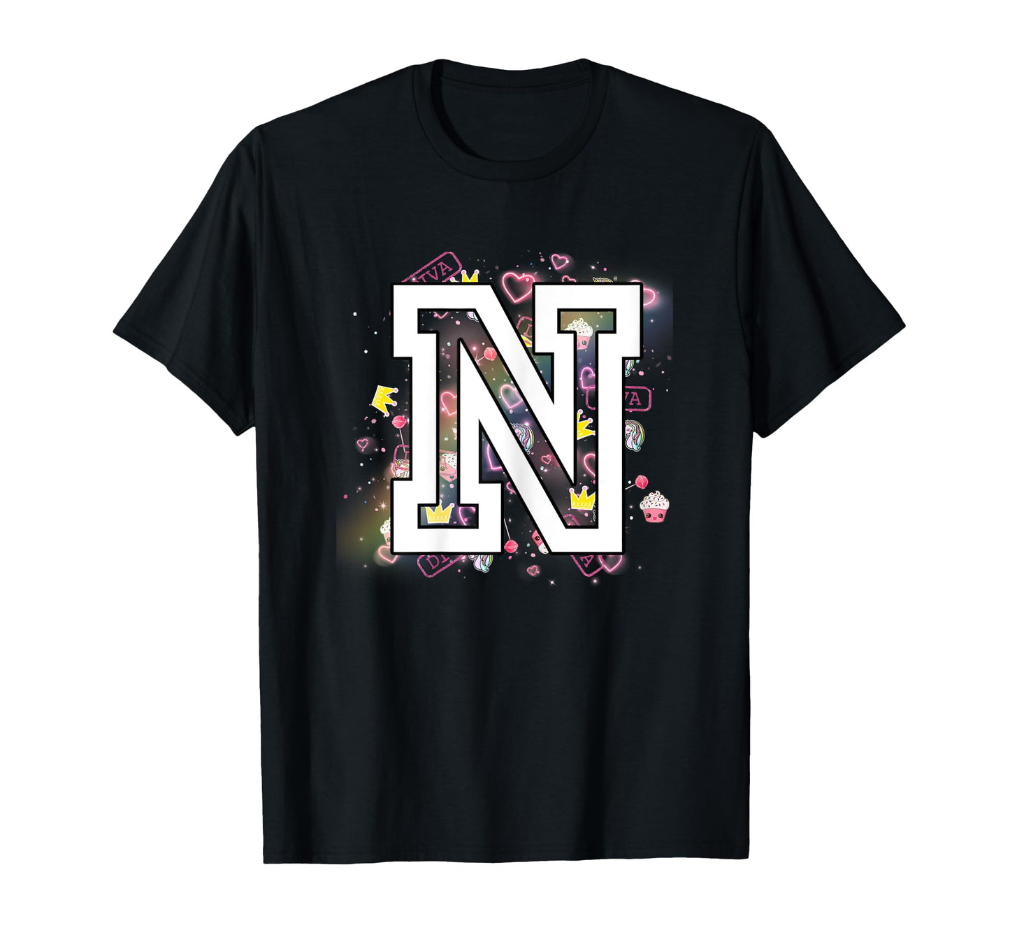 Kids Letter N Clothing For a Girl Who's Name Starts With N T-Shirt
