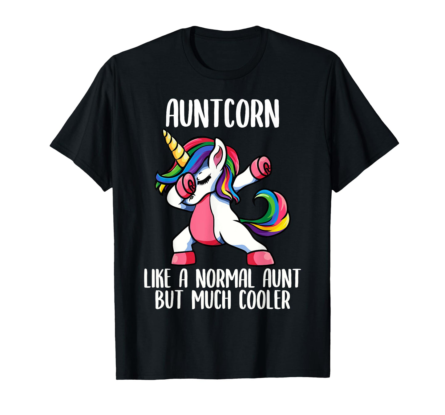 Unicorn Aunt Girl Birthday Party Apparel, AuntCorn Cute T-Shirt