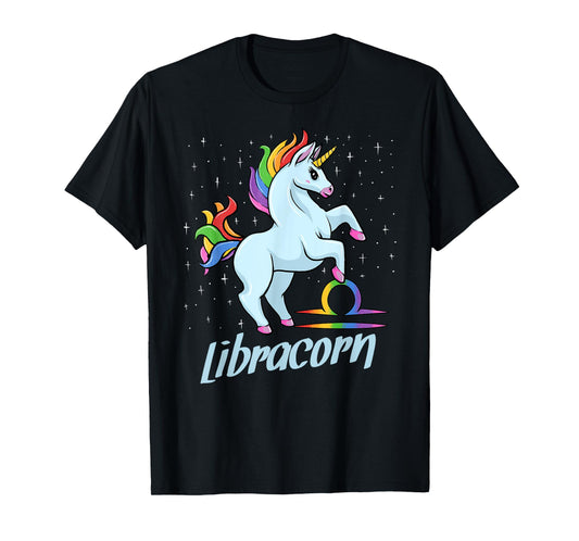 Libracorn The Libra Unicorn Zodiac Sign T-Shirt