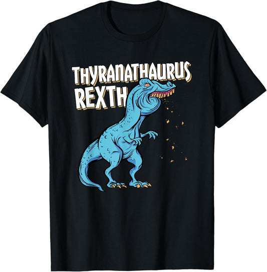 Dinosaur Puns Lisp Thyranathaurus Rexth Meme Funny T Rex T-Shirt