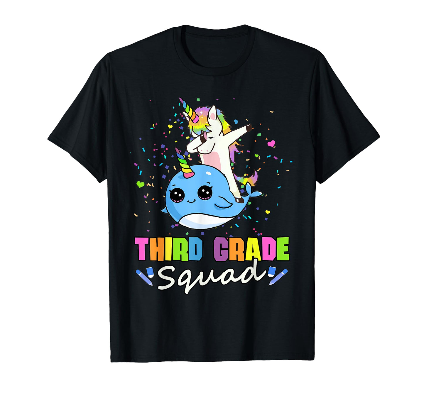 Third Grade Squad Unicorn Narwhal Team 3rd Grade T-Shirt