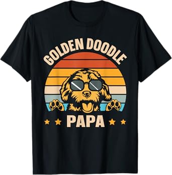 Golden Doodle Papa Design for a Goldendoodle Dad T-Shirt