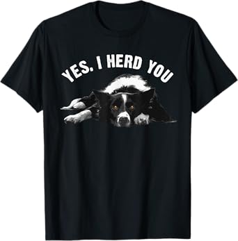Funny Border Collie Art Men Women Puppy Border Collie Lovers T-Shirt