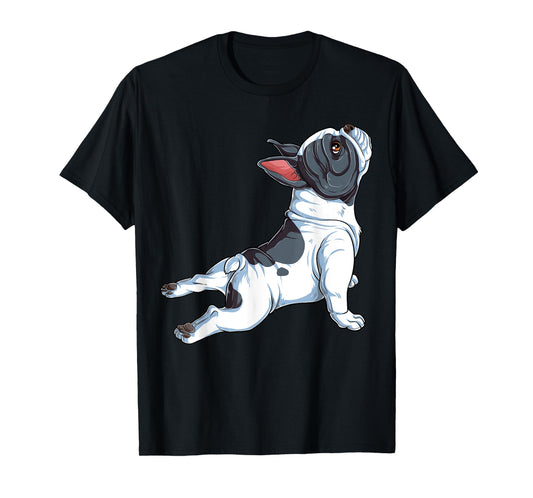 French Bulldog Yoga T shirt Frenchie Namaste Men Funny Gift T-Shirt