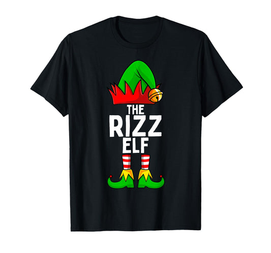 Rizz Elf Matching Family Christmas Funny Silly Teen Boys T-Shirt