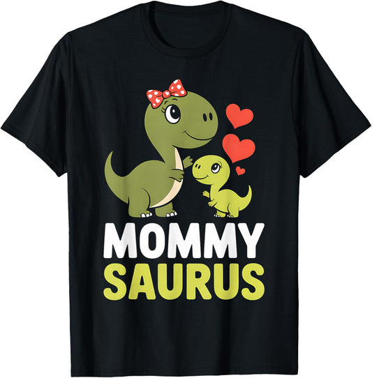 Mommy Saurus Funny Dinosaur T Mom Cute Matching Family T-Shirt