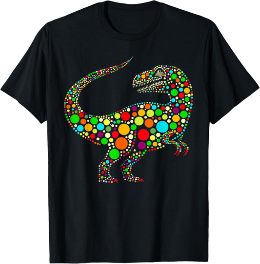 Boys Girls Dot Day T Rex Funny Dinosaur Lover T-Shirt