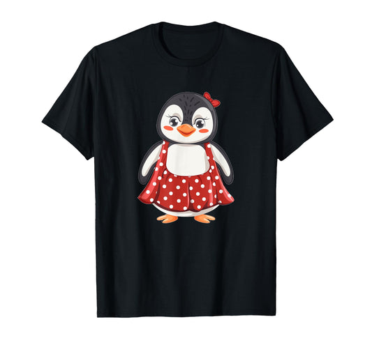 Cute Polka Dot Penguin for Dress and Penguins Lovers T-Shirt