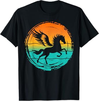 Greek Mythology Pegasus Wings Horse Stallion Vintage T-Shirt