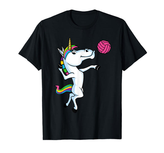 Funny Unicorn Sports Volleyball Magical Ball Player Athlete T-Shirt