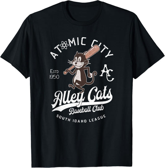 Atomic City Alley Cats Retro Minor League Baseball Team T-Shirt