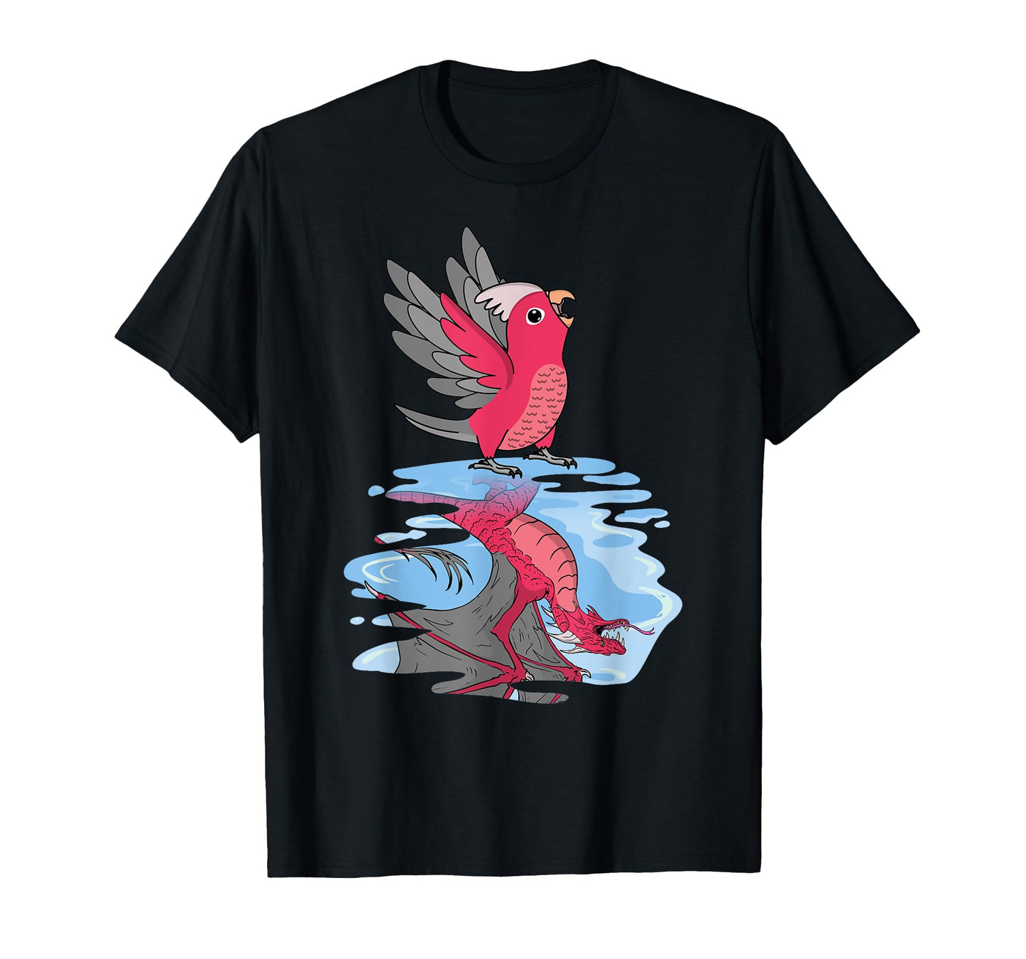 Parrot & Dragon Reflection I Rose-breasted Galah Cockatoo T-Shirt