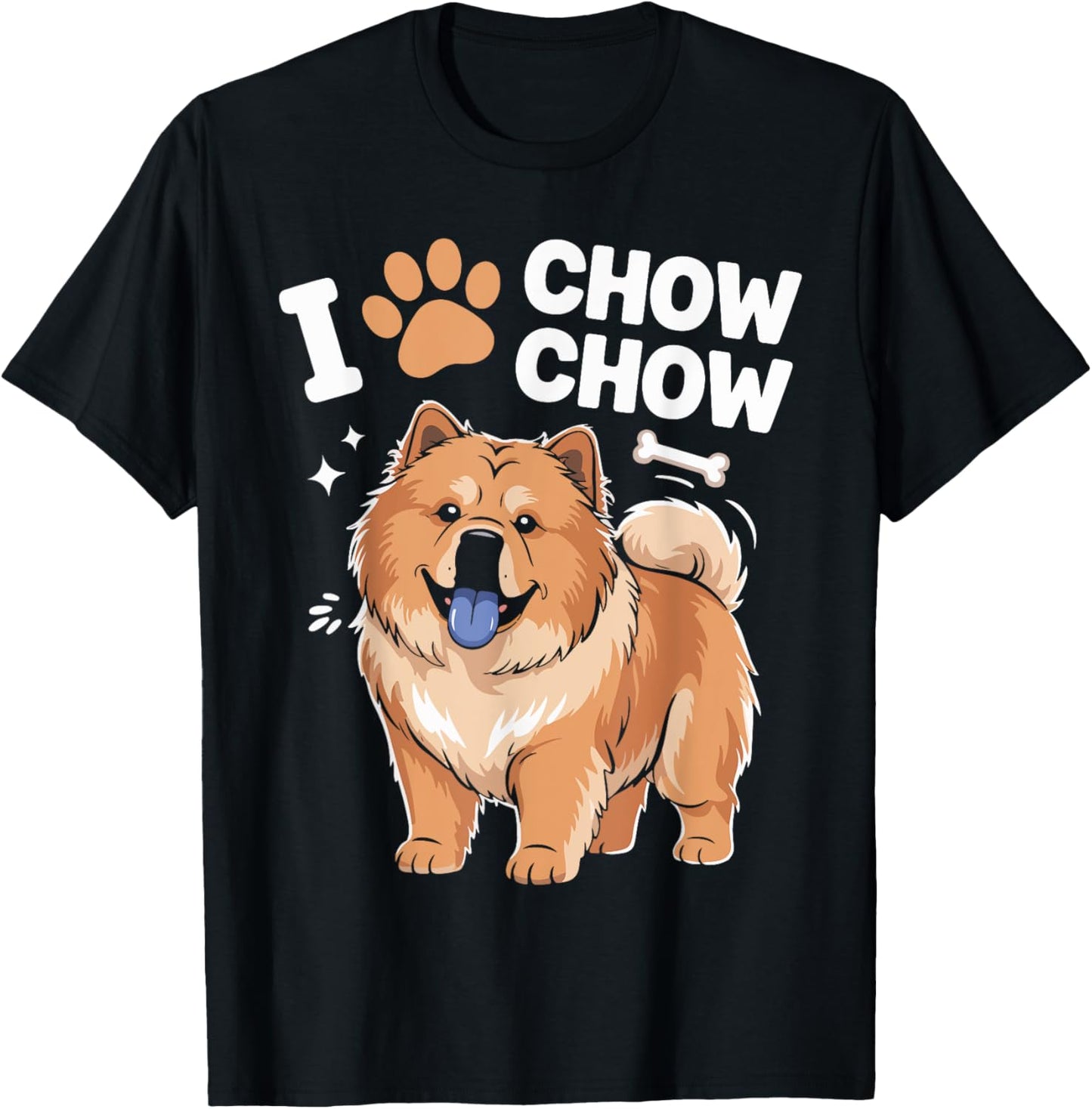 I Love Chow Chow Dog Lover Design T-Shirt