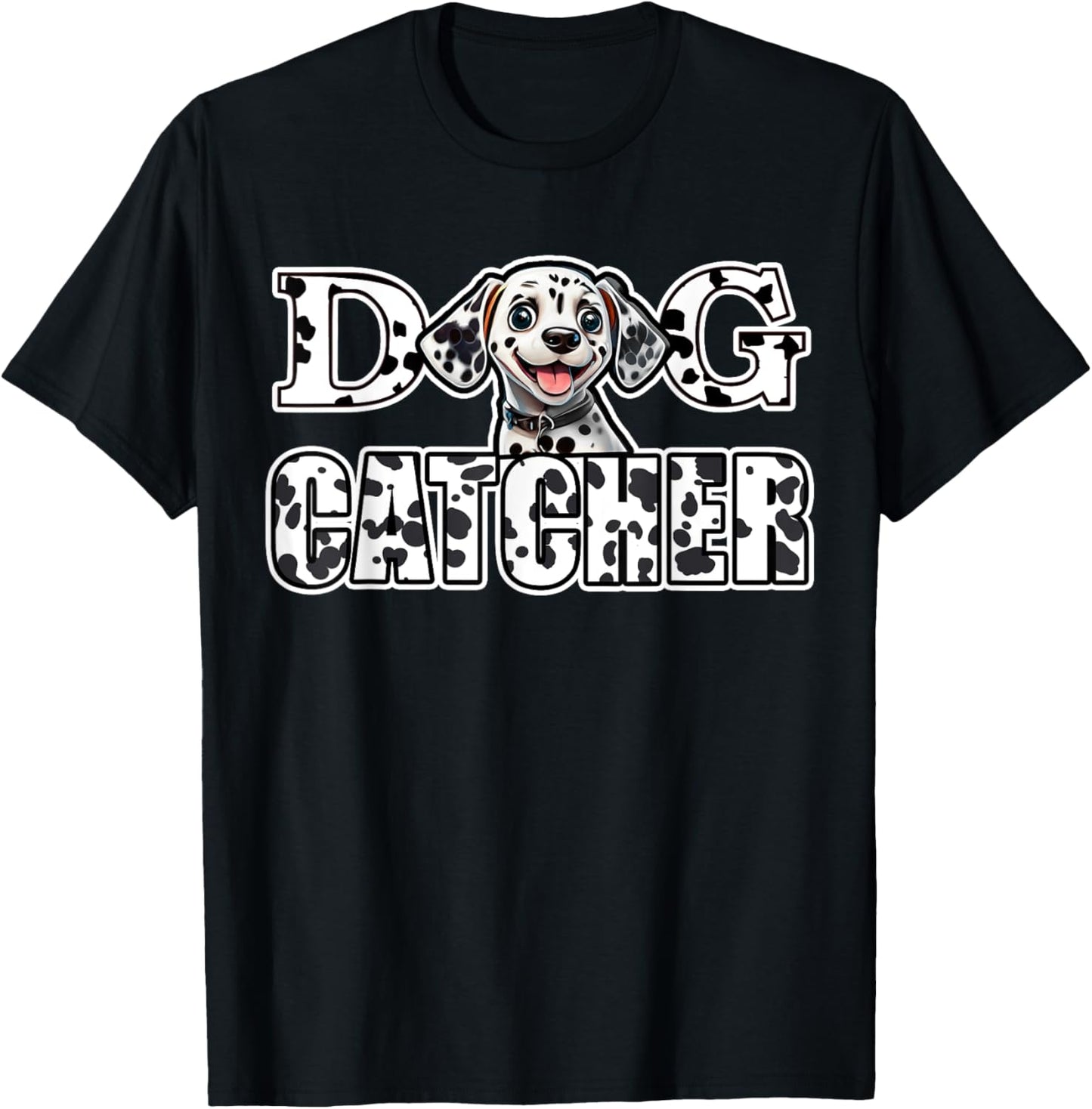 Dalmatian Dog Catcher Costume Dalmation Easy Family Costume T-Shirt