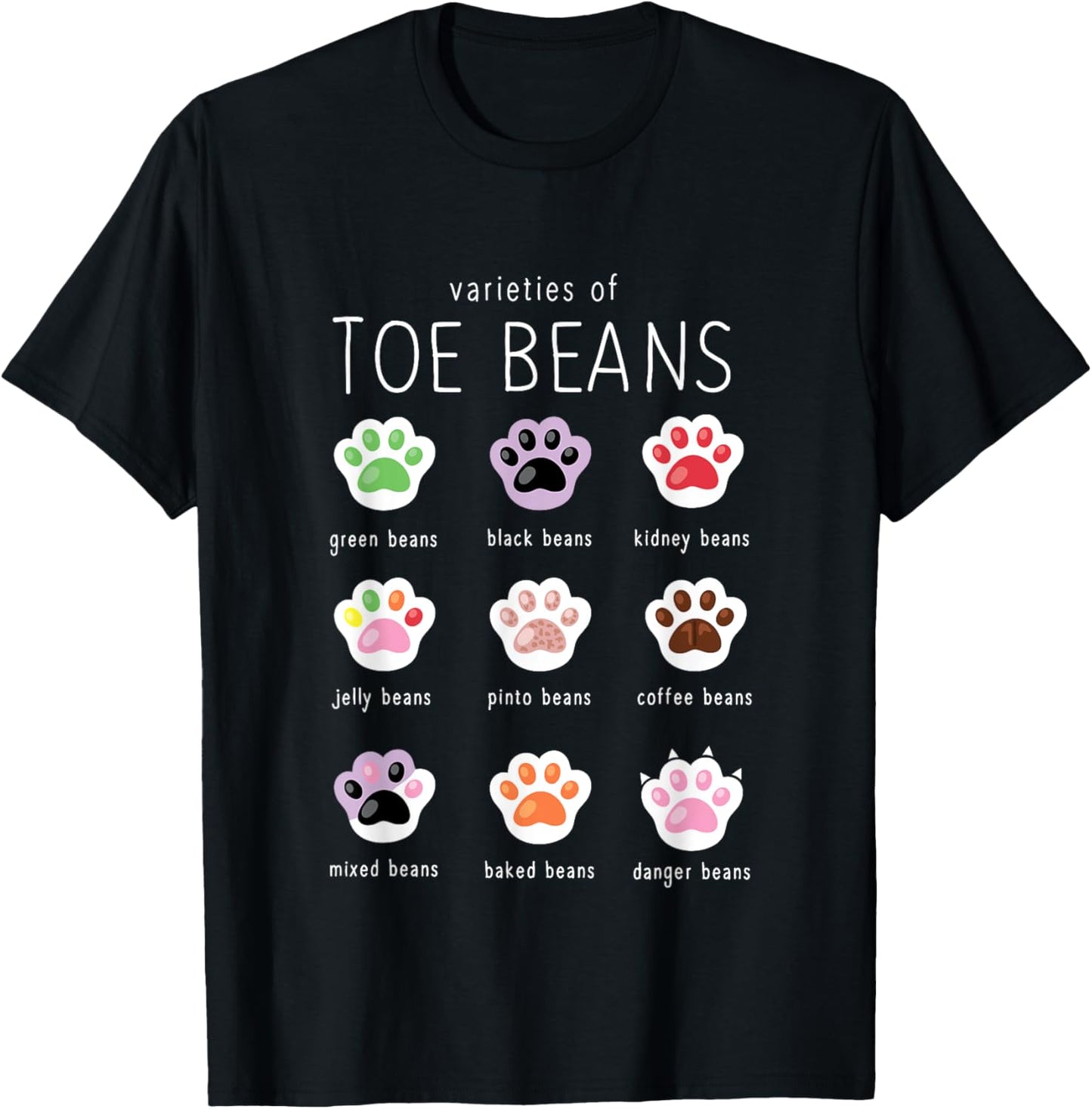 Funny Cat Lover Toe Beans T-Shirt