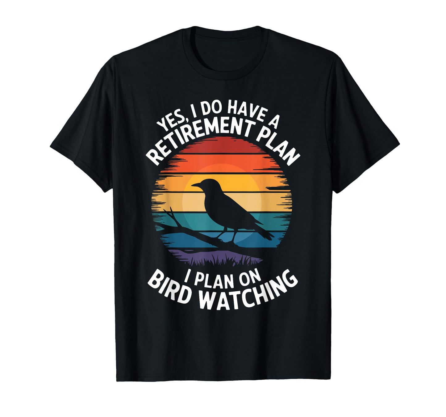 Retro Bird Lover Retirement Plan Bird Watching Birding T-Shirt