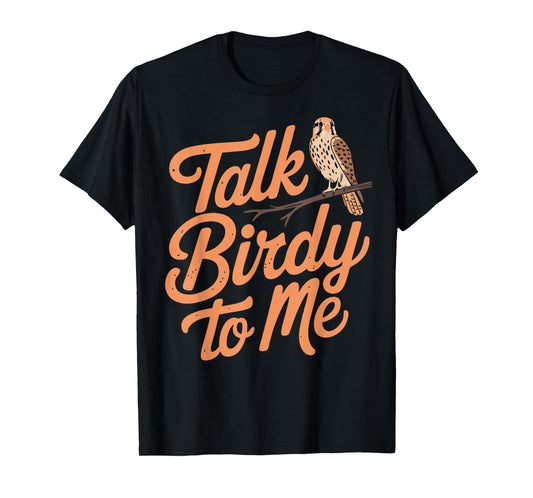 Kestrel Gifts & Birding Apparel Unisex Funny Ornithologist Kestrel Birding T-Shirt, Black, Small, Short Sleeve