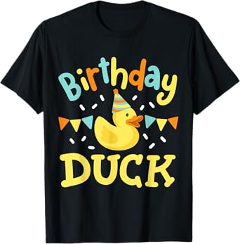 Birthday Duck Kids Girls Boys Rubber Duck Bday Party Family T-Shirt