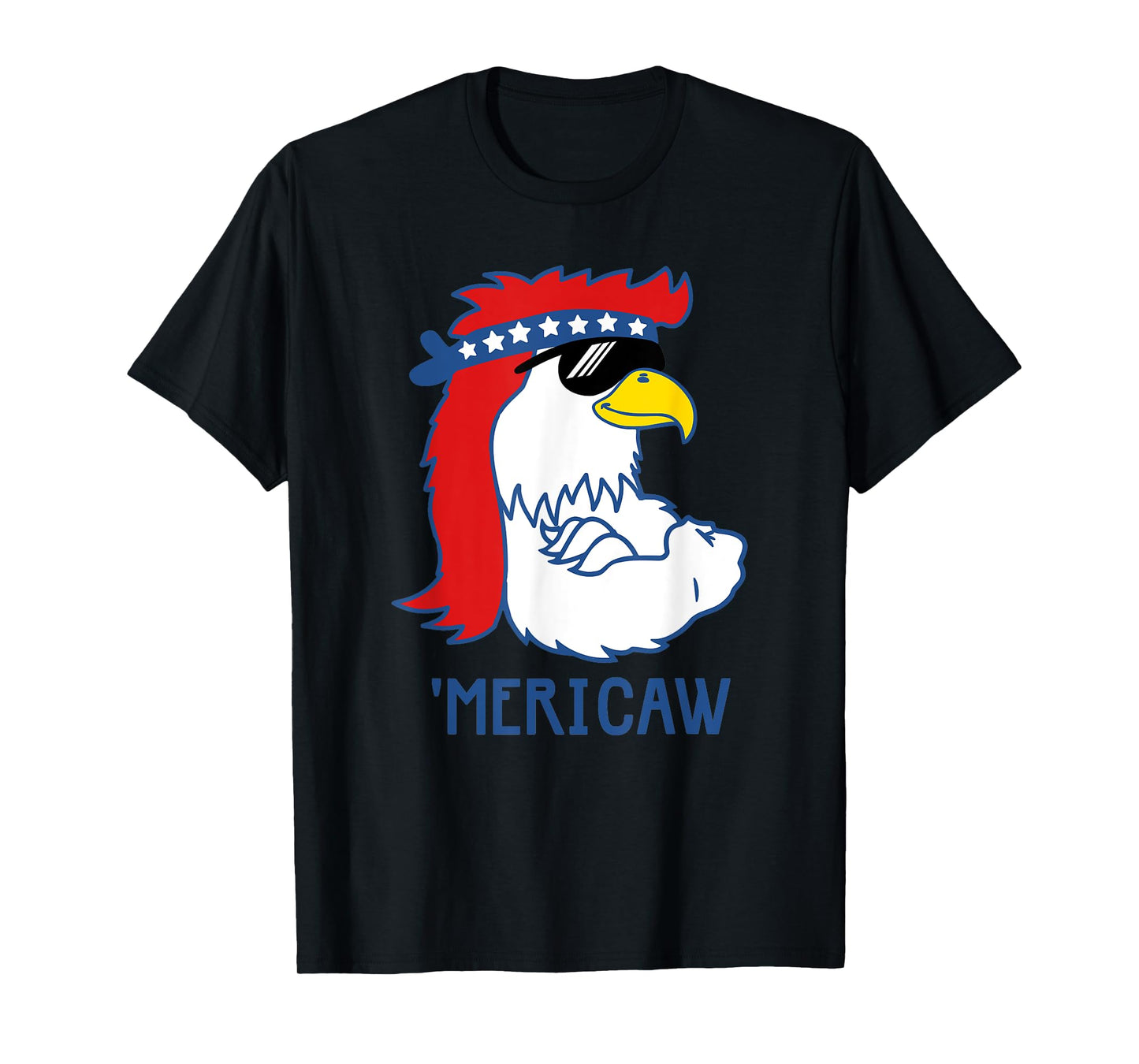 Trendy 'Mericaw Cool Muscle Eagle T-Shirt