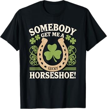 Horseshoe Irish Pride St. Patrick's Day Shenanigans Green T-Shirt