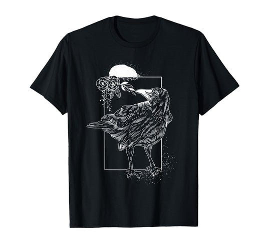 Raven Halloween Night Gift Idea Birds Crow T-Shirt