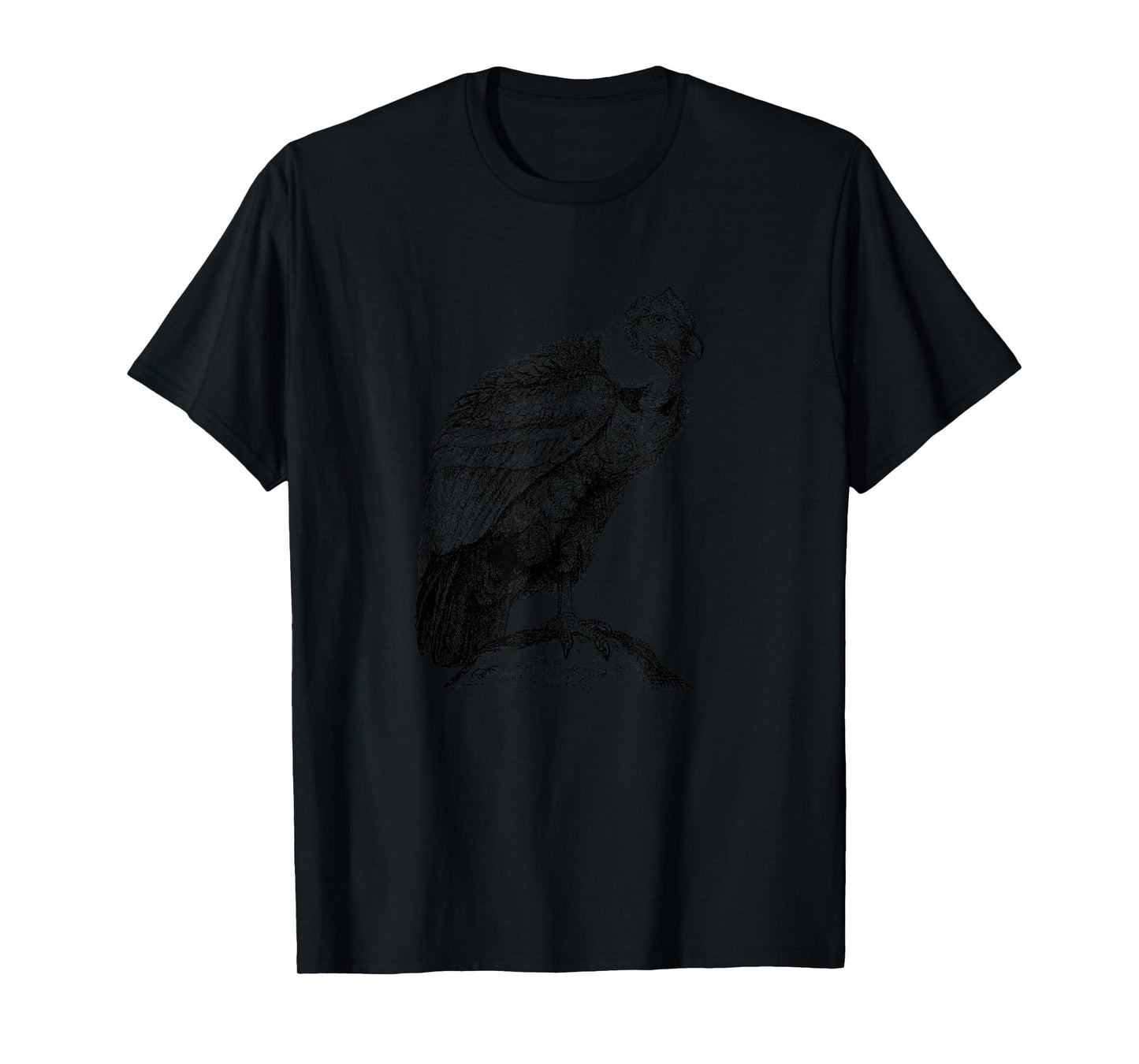 The New Antique California Condor Bird Print T-Shirt, Unisex-Adult, Grey, Small, Short Sleeve, Classic Fit