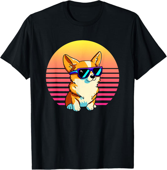 Corgi Vintage Retro Style. Gifts For Corgi Lovers T-Shirt