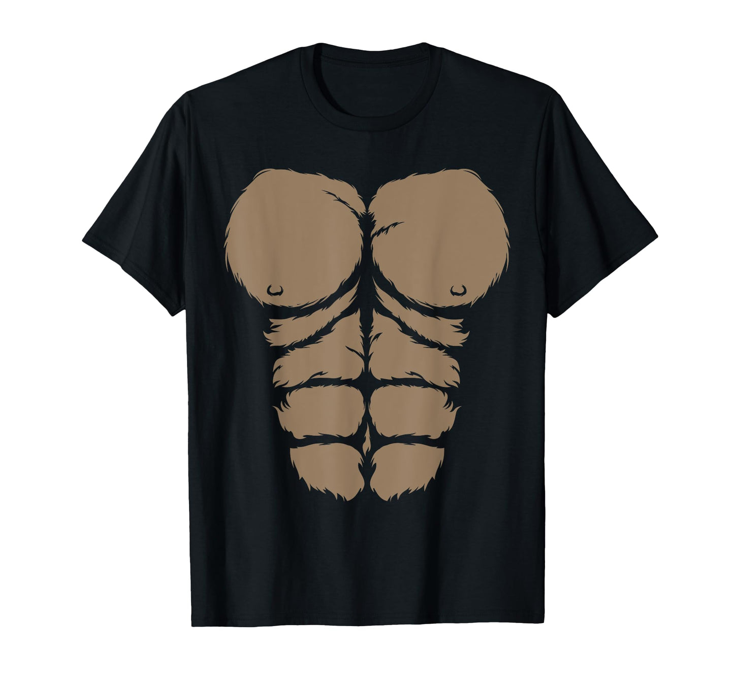 Halloween Gorilla Chest Costume Cute Monkey Muscles Abs T-Shirt