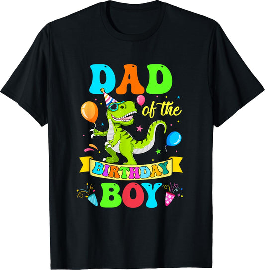 Love Family Matching Dad Of The Birthday Boy T-Rex Dinosaur Birthday Party T-Shirt