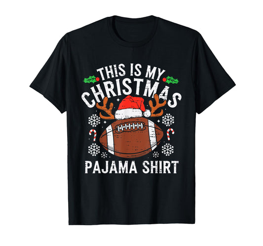 This Is My Christmas Football Pajama Shirt Sport Men Boy Kid T-Shirt