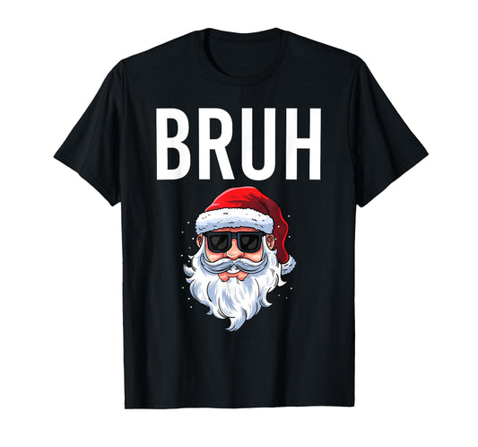 Merry Christmas Bruh Meme Funny Saying for Brother Boys Men T-Shirt