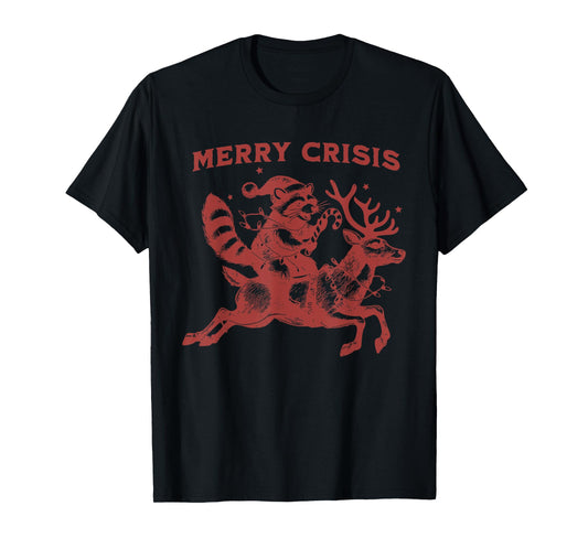 Merry Crisis Funny Xmas Christmas T-Shirt