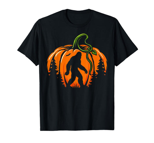 Bigfoot Pumpkin Halloween Costume Sasquatch Men Women Kids T-Shirt