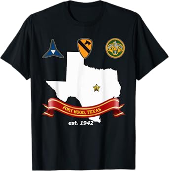 Fort Hood Military Base - Army Post at Killeen, TX design T-Shirt