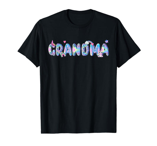 Grandma Birthday Squad Matching Unicorn Family Party T-Shirt