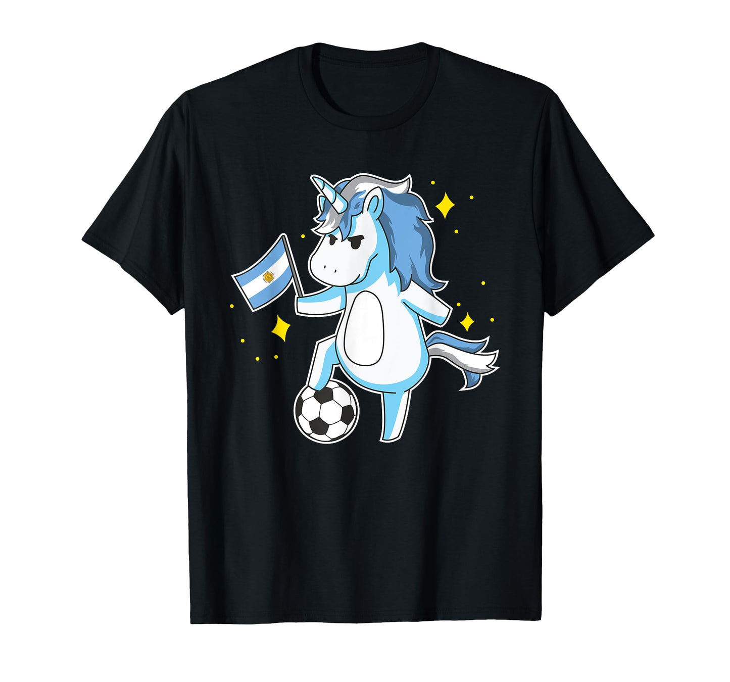 Soccer Unicorn Argentina Jersey Design Argentinian Football T-Shirt