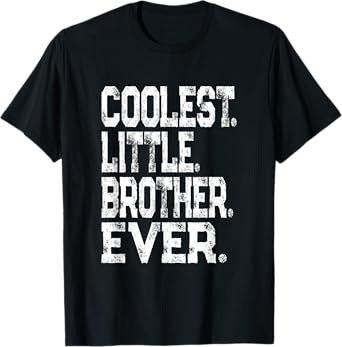 Coolest Little Bro Ever Retro Best Brother Gift T-Shirt
