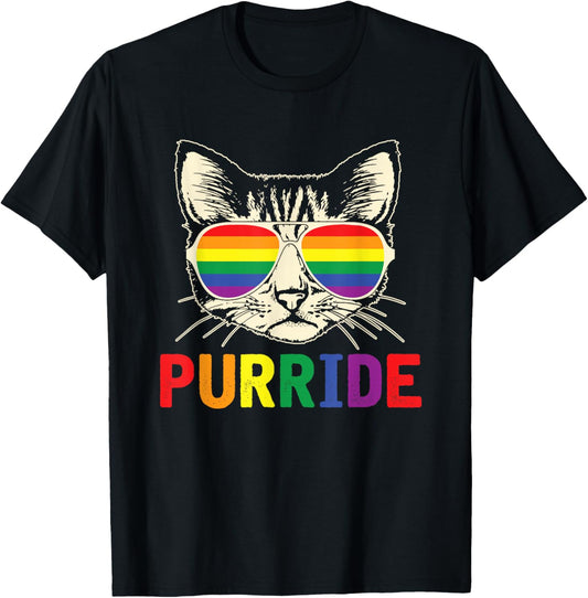 Purride Cat LGBT Gay Pride Funny T-Shirt