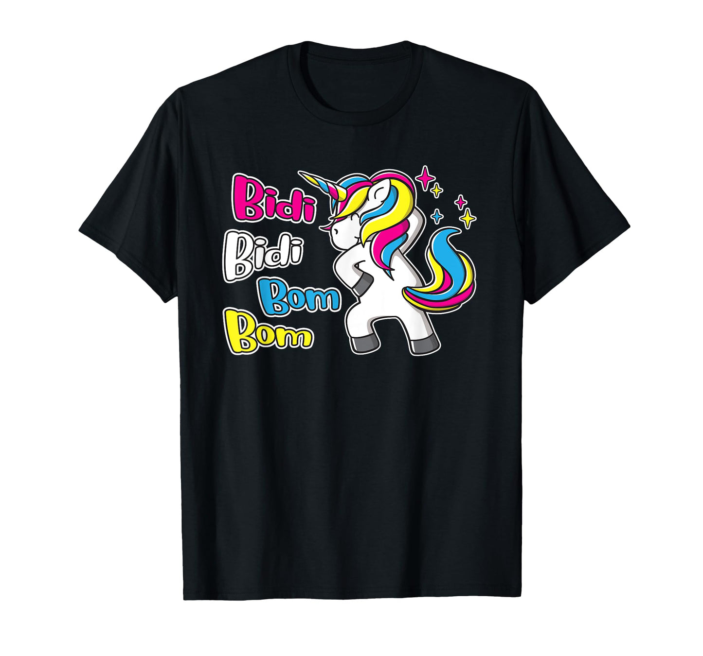 Bidi Bidi Bom Bom Dancing Rainbow Unicorn Latina Cumbia T-Shirt
