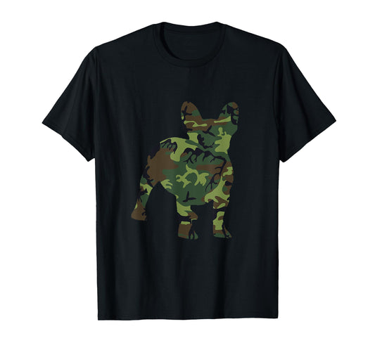 French Bulldog Camouflage Dog Camo Frenchie Army T-Shirt
