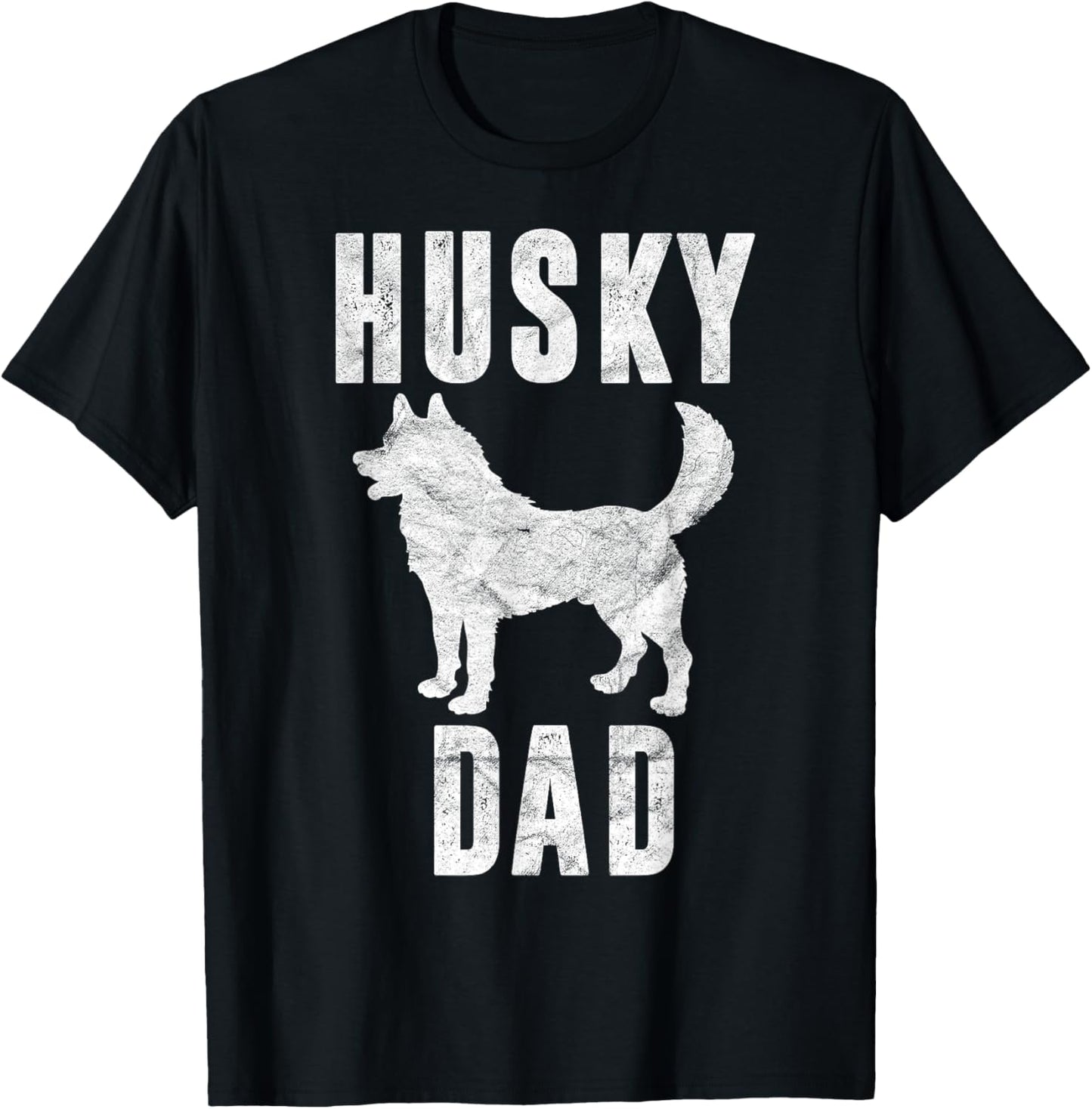 Vintage Husky Dad Gift Dog Daddy Siberian Huskies Father T-Shirt