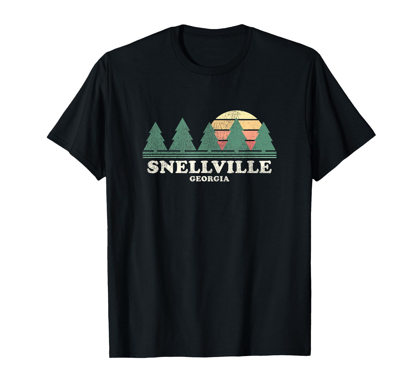 Snellville GA Vintage Throwback Tee Retro 70s Design T-Shirt
