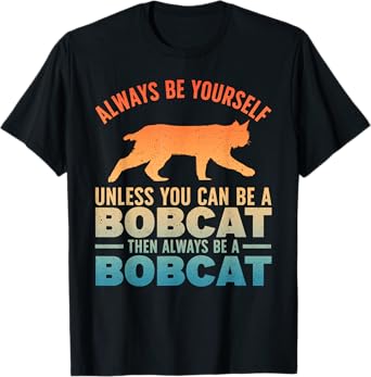 Cute Bobcat Art For Men Women Kids Lynx Animal Bobcat Lover T-Shirt