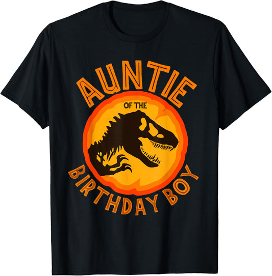 Auntie the Birthday T Rex Saurus Dinosaur Family Matching T-Shirt