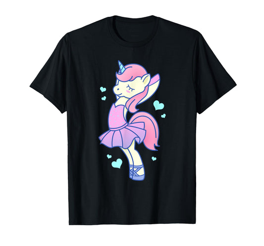 Cute Kawaii Unicorn Ballerina In Tutu - Ballet Dancer T-Shirt