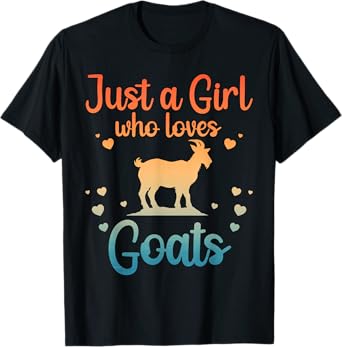 Funny Goat Design For Girls Women Youth Teen Kids Goat Lover T-Shirt