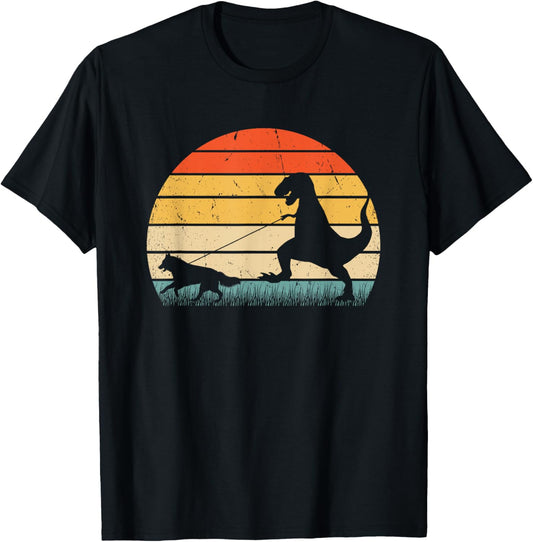 Siberian Husky Dog Lover Dinosaur T Rex Funny Kids Boys Mens T-Shirt