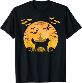 Funny Halloween Dog tee Golden Retrievers Halloween Men Women Kids T-Shirt