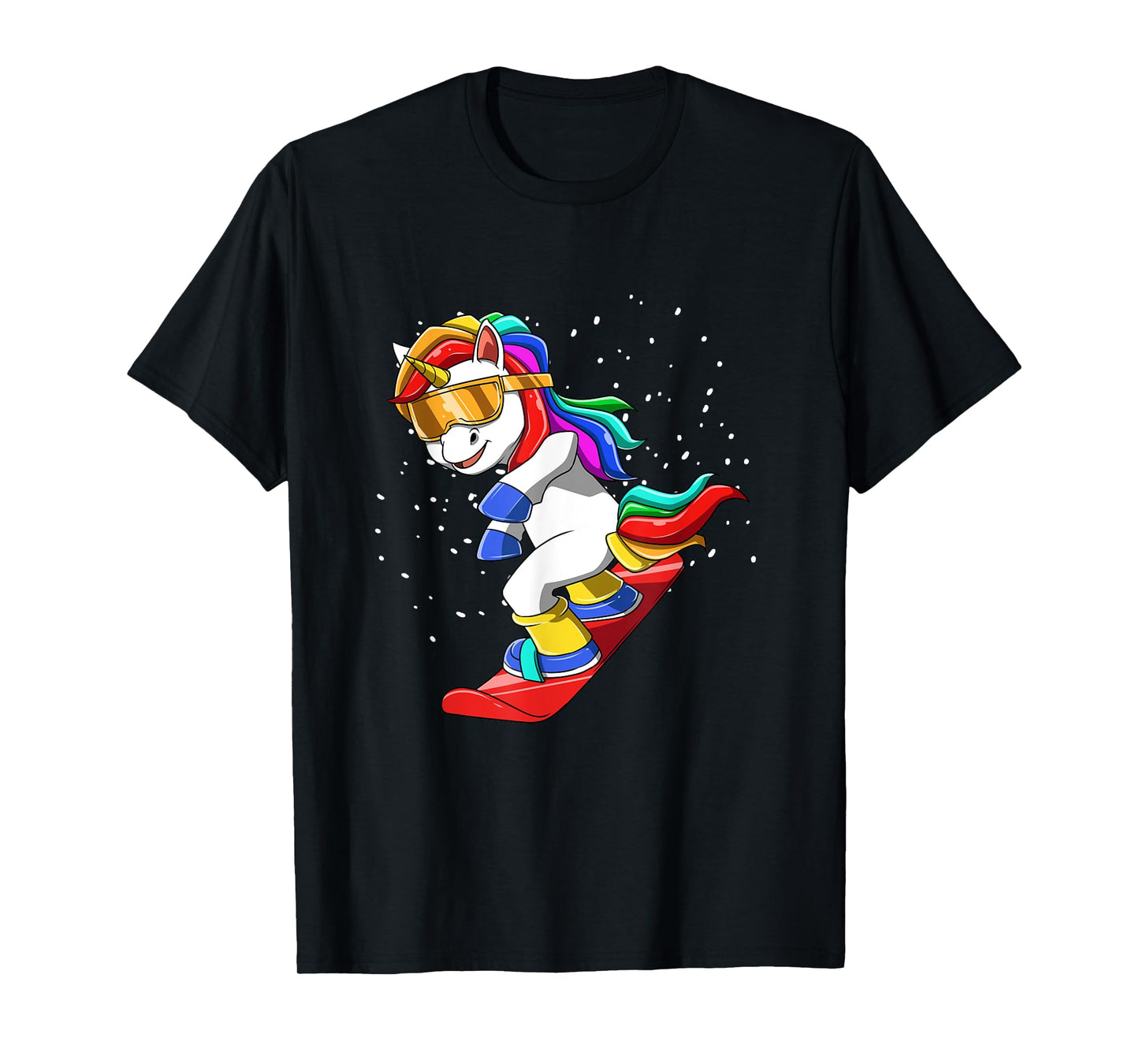 Unicorn on Snowboard - Funny Ski and Wintersports T-Shirt